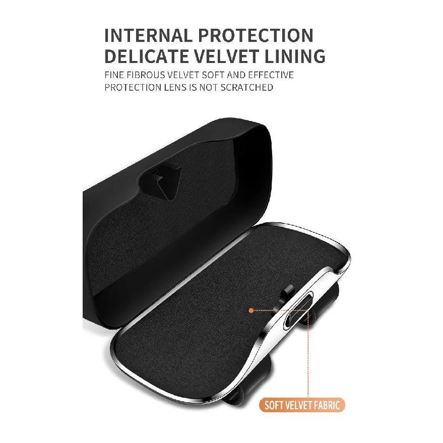 Universal Car Visor & Dashboard Sunglasses Holder – One-Hand Quick Clip, Scratch & Shockproof Eyewear Case Car Storage Organizer