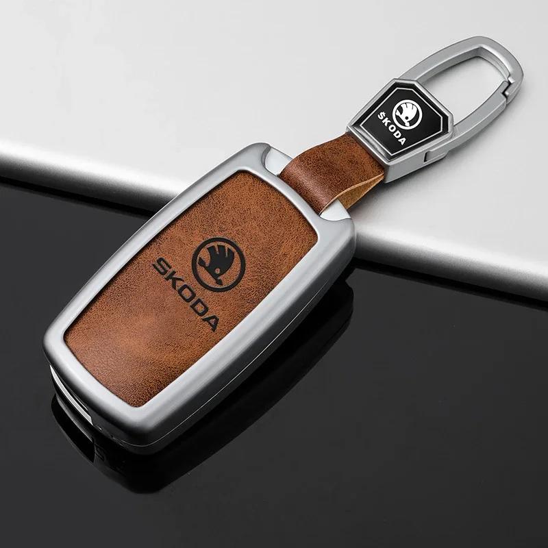 Car Sticker 2025 New Car Flip Remote Key Fob Case Cover Protector Shell For Skoda Octavia A5 A7 Fabia Superb Kodiaq Karoq Auto K