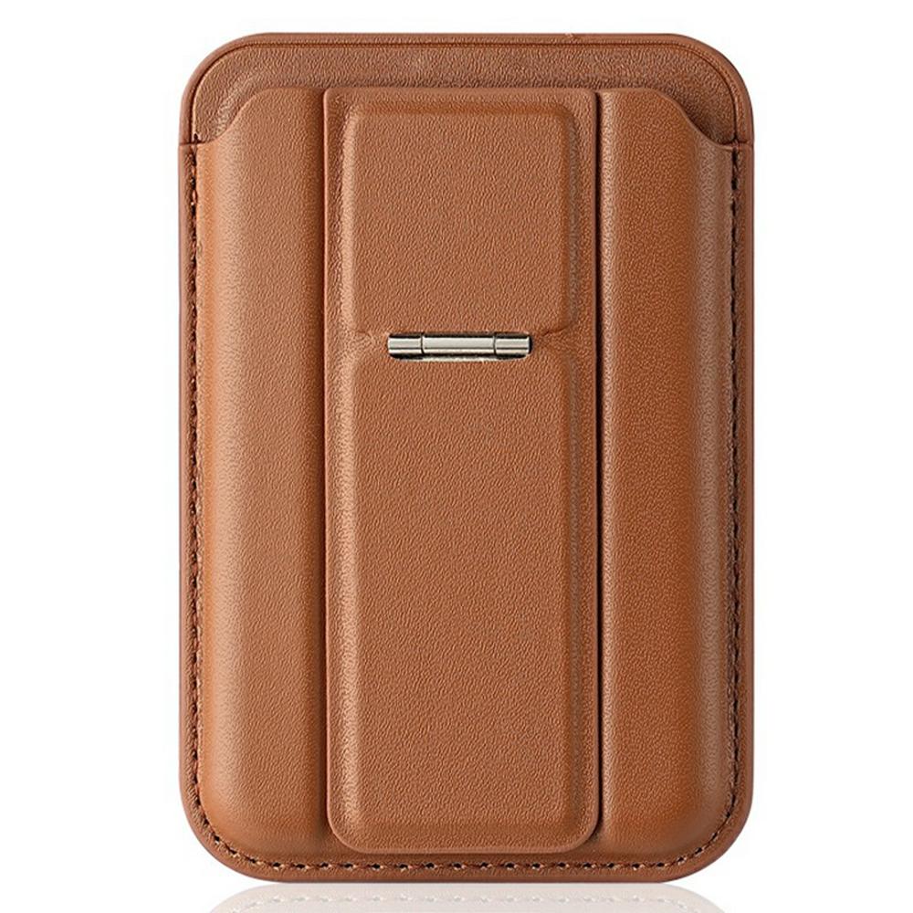 Compatible with MagSafe Leather Magnetic Card Holder Kickstand Combo Multi Card Slots For iPhone Series