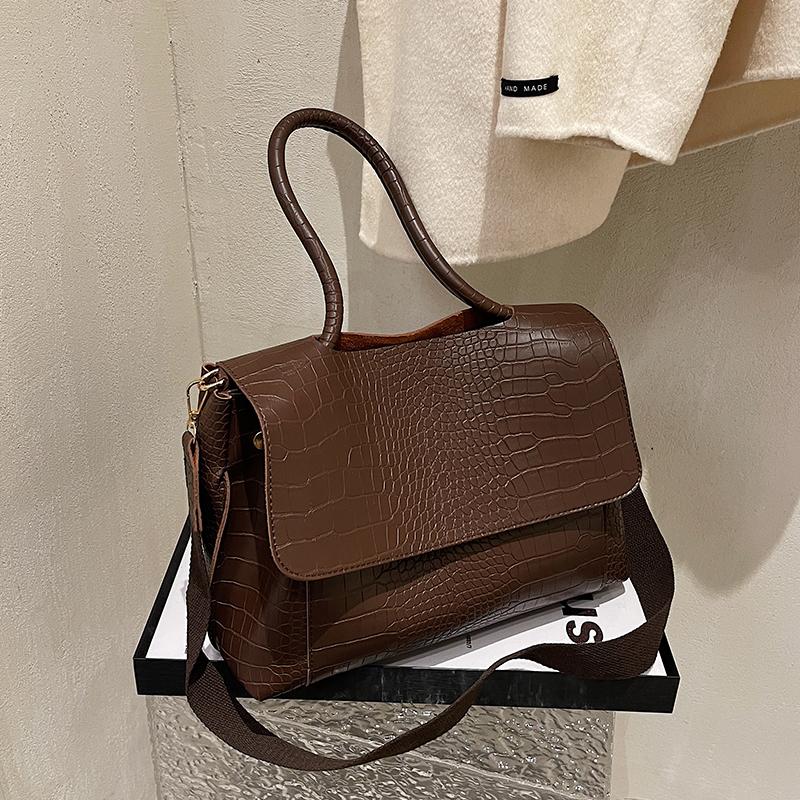 Fashion Women' Leather Briefcase Large Capacity Lightweight Textured Office Bags for Women Trendy Female Executive Suitcase