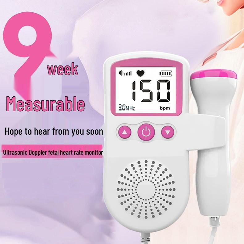 Portable Handheld Fetal Doppler Ultrasound Heart Monitor for Pregnant Women