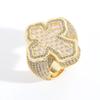 Hip hop ring - personalized cross ring with micro-paved cubic zirconia for men