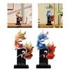 Feng Shui Carp Statue Desktop Ornament Figurine Creative Chinese Feng Shui Fish Resin Fish Statue for Bookcase Shop Cabinet