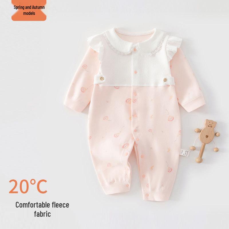 Floral Warmth Newborn Velvet Cotton Long Sleeve Bodysuit