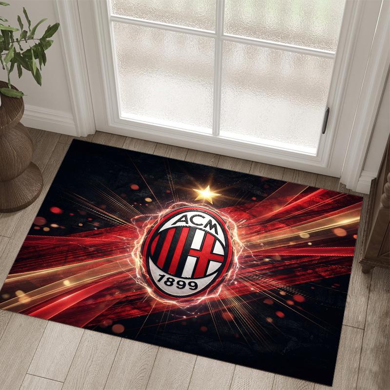 AC Milan Design Crystal Velvet Carpet Cozy Non?Slip Printed Rug For Bedroom Living Room Entrance