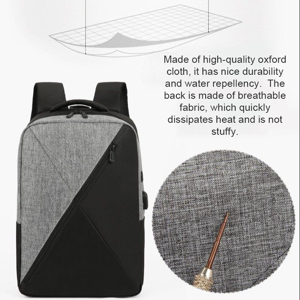 Set of 3 Laptop Backpack Large Capacity Business Daypack Portable Travel Commuting Bag with USB Charging Port Fit 15.6