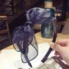 Lace Bowtie Hairband Female Flapper Costume Hairhoop for Formal Event Banquet