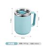 Household 304 Stainless Steel Coffee Mug With Lid Leakproof Drinkware Office Tea Milk Cup Set With Handle 450ml Cup With Straw