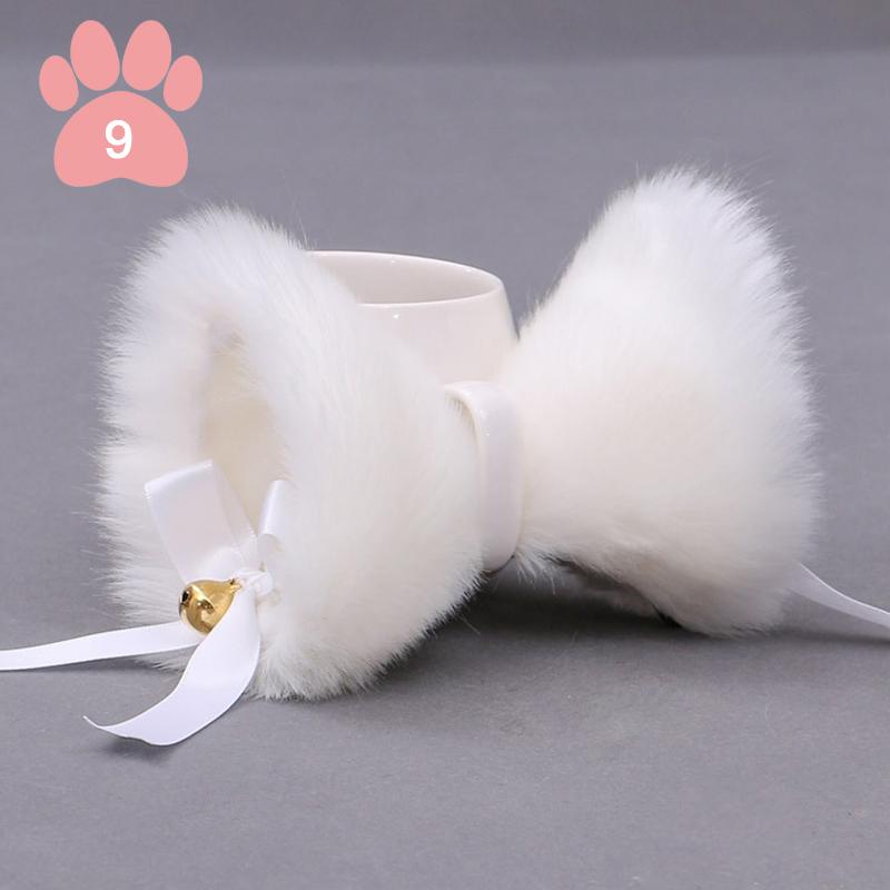 Vlásenka z uší kočky Fox Načechraný plyšový Cosplay klip Barrette Party Kostýmní doplněk