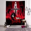 Horror Vampire Movie Dracula 1992 Vintage Colorful Tapestry Wall Hanging Hippie Flower Wall Carpets Dorm Decor Wall Art Decor