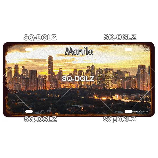 [SQ-DGLZ] Asia City 15x30cm Plate Metal Sign Vintage Plaque Tin Sign Wall Decor For Bar Country Painting Travel Poster