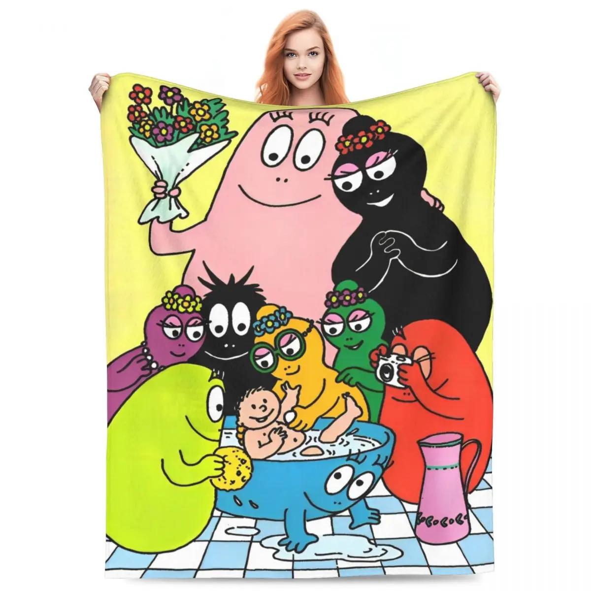 

Barbapapa Coral Fleece Plush Throw Blanket Cute Cartoon Blankets for Sofa Travel Lightweight Bedding Throws 40x50in