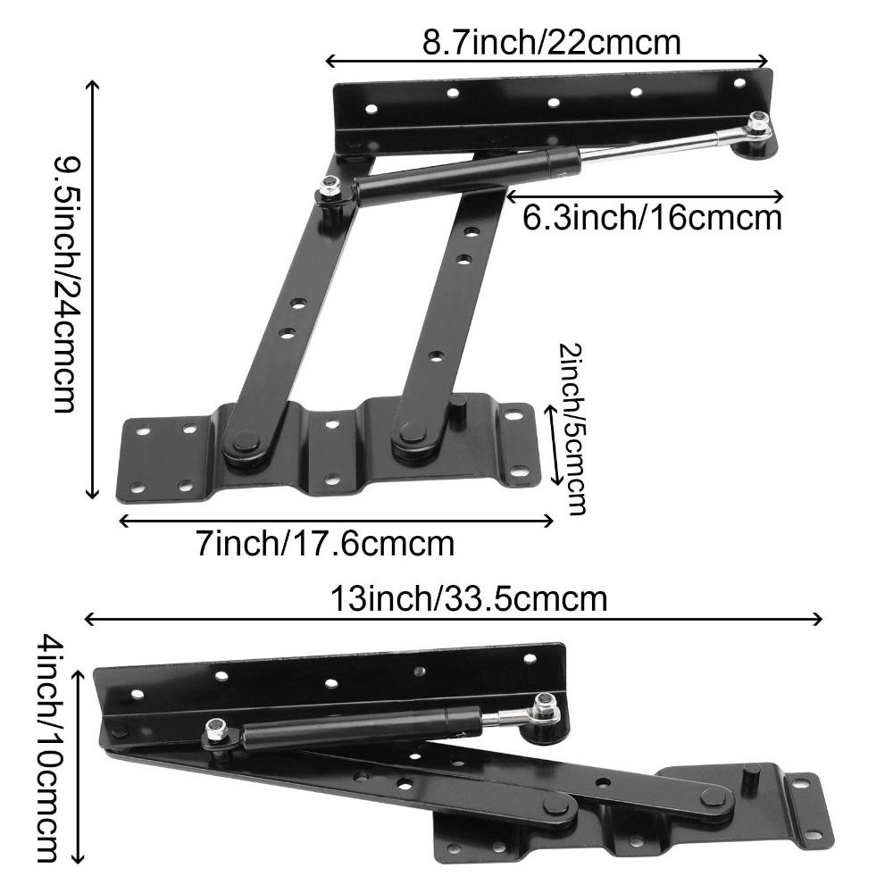 1 pár kovových hydraulických pantů, praktické zvedáky víka stolu, hardware, kování, pant, čajový konferenční stolek
