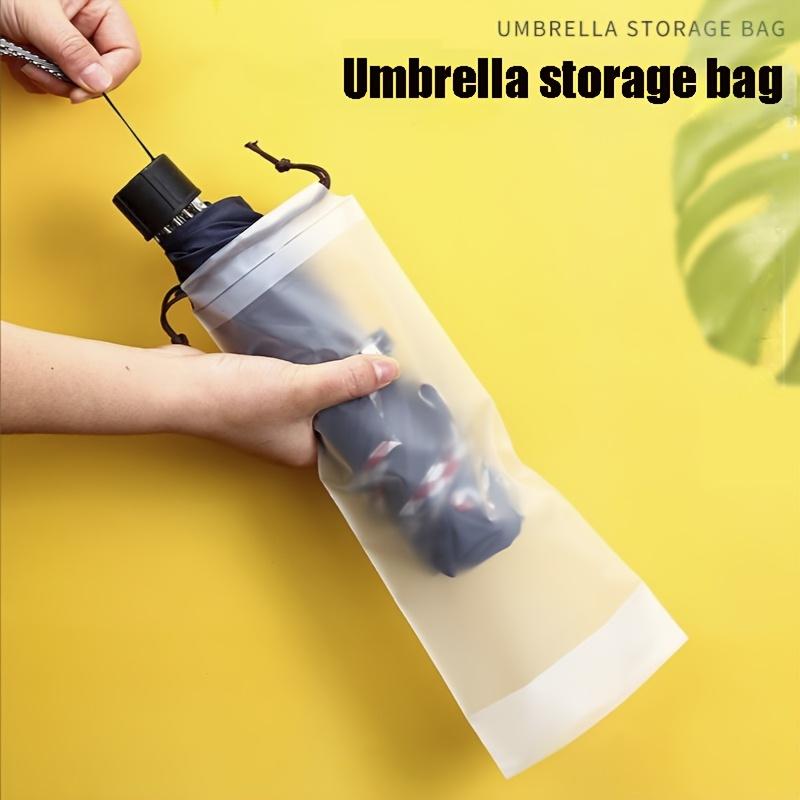 5/10/20pcsUmbrella Storage Bag with Drawstring Closure, Semi-Transparent Durable Plastic Travel Organizer , Umbrella storage bag
