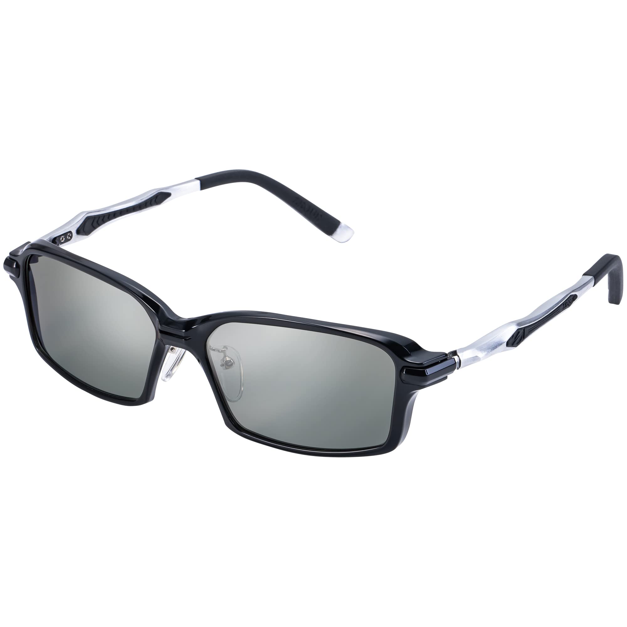 

Zeque Polarized Sunglasses Spike Black Silver TRUEVIEW MIRROR F-2063 & FOCUS/SILVER