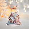 Christmas Snowy Village House Table Ornament Cute Christmas Figures Landscape Decor
