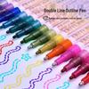 Dual-Line Fluorescent Outline Marker for Students and Artists
