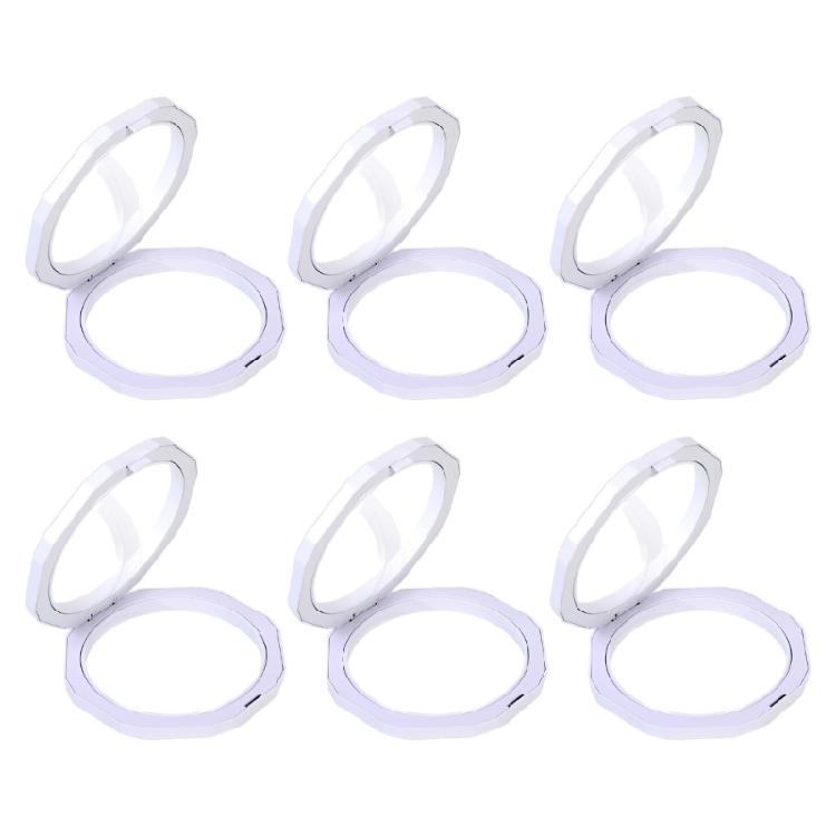 Pack of 6 Clear Jewelry Exhibition Boxes 3D Suspension Box Jewelry Organizers Clear Jewelry Display Stand Box