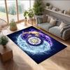 Tappeto in Velluto di Cristallo con Stampa del Leeds United Football, Comodo Assorbente d'Acqua Antiscivolo Tappeto per Pavimenti Interni
