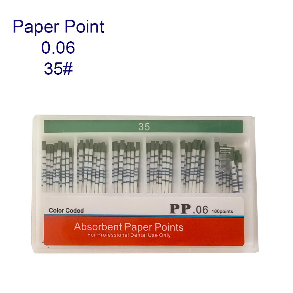 0.02 0.04 0.06 Dental Filling Material Dentist Product Root Canal Endodontic Paper Tips Dental Absorbent Paper Points