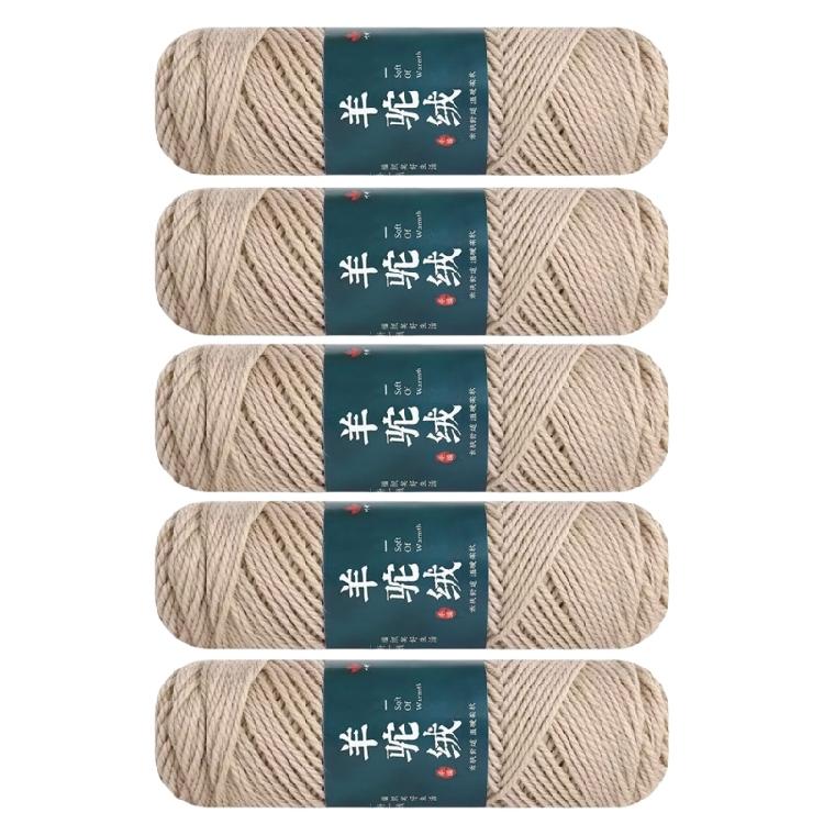 Pack Of 5 Wool Yarn Soft Crochet Yarn Hand Knitting Yarn 100g/Roll For Knitting Rugs Sweaters Scarves Hat Gloves