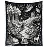Coloring Blanket for Adults Halloween DIY Blanket, Throw with Ghost Patterns, Color Your Artistic Bedroom Decor Accessories Own Washable Cozy