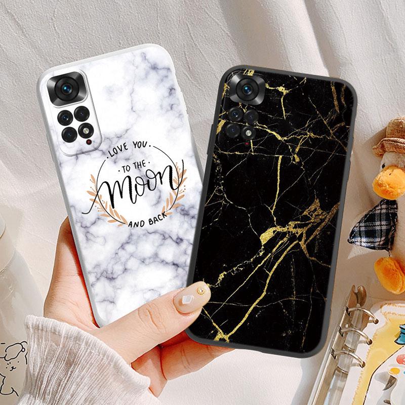 Marble Pattern Phone Case For Redmi Note 11 Pro Protective Cover Case Pink Silicon Soft Funda For Xiaomi Redmi 13C Note 13 4G