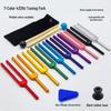 Gold 432HZ Aluminum Alloy Colored Tuning Fork with Triangle Shape.