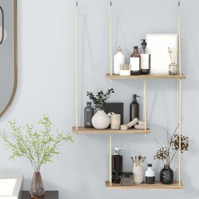 Plantenhanger Displayplanken Sterke Draagkracht Verstelbaar Ontwerp Eenvoudige Installatie Houten Planten