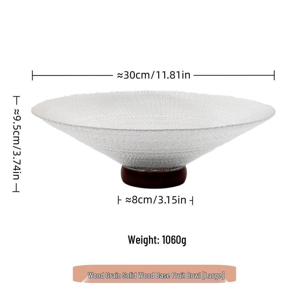 Elegant High-Footed Glass Fruit Bowl for Living Room - Stylish Candy Dish & Snack Display Plate