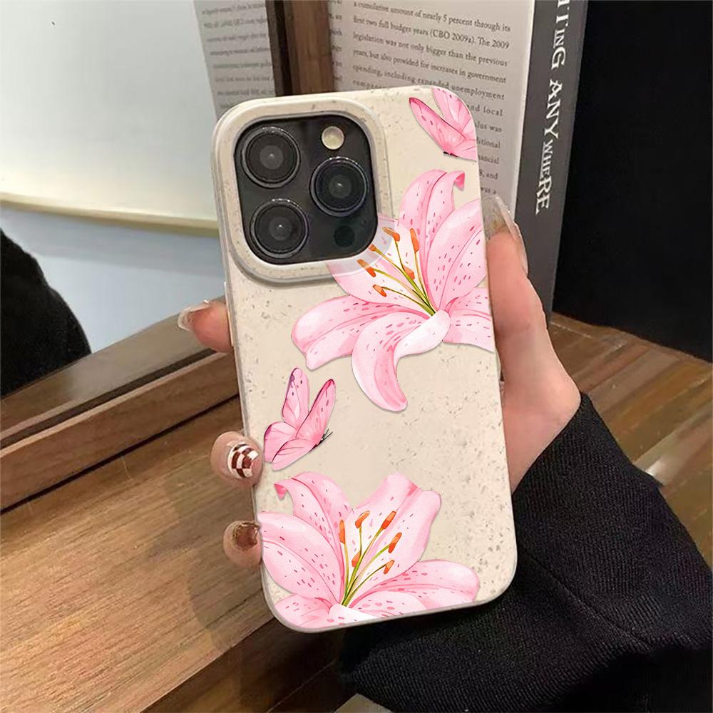 Red Lily Phone Case Suitable For IPhone 17 Pro Max Air 16 15 Plus 14 13 12 11 Case Cover Funda For IPhone 16 15 14 Plus Case