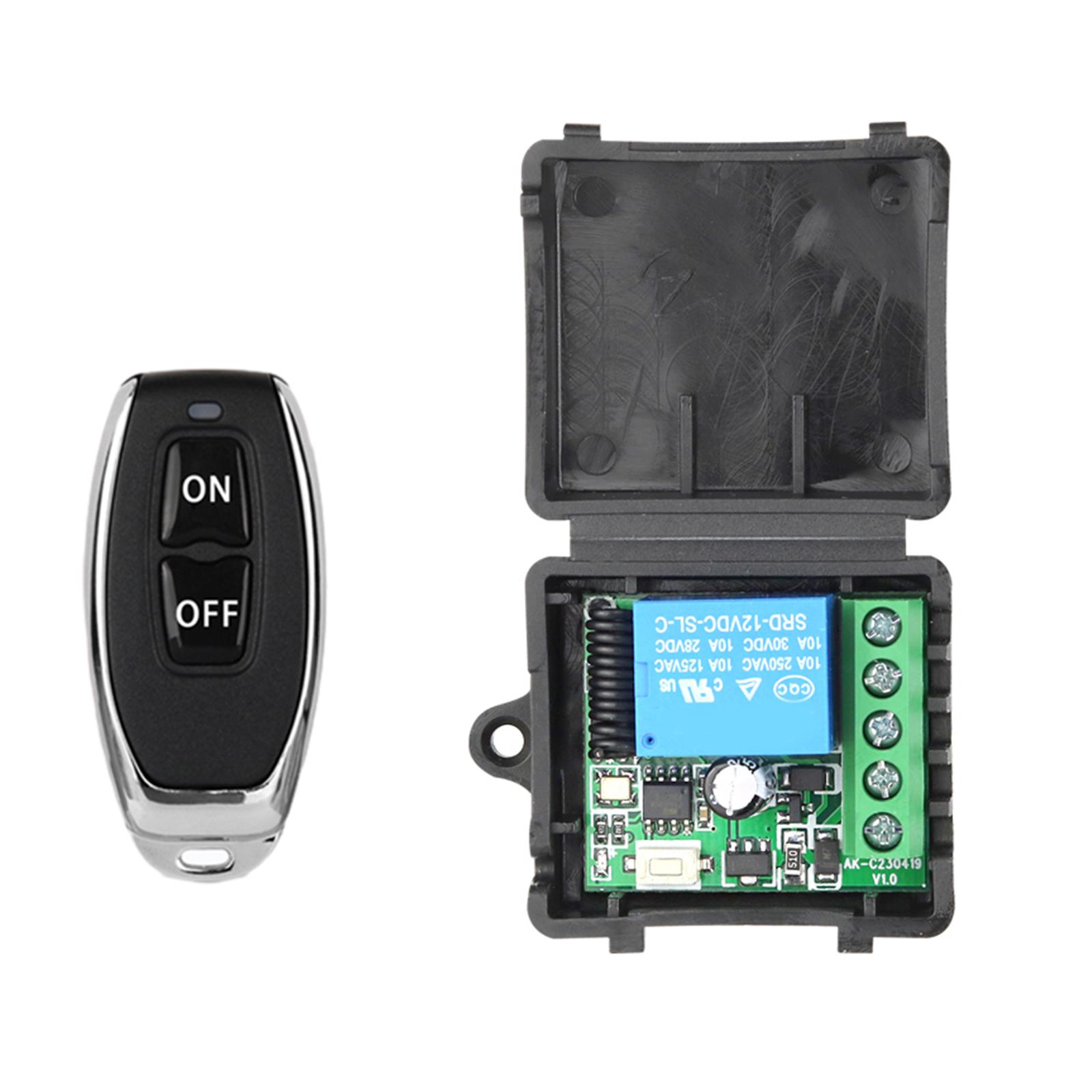 

Wireless Switches DC12V 1CH Mini Relays Module 433MHz RF Transmitter Remote Control for Pump Security System 1 чорний