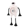 Desk Fan Robot Shape with Suction Cup 100 Speeds Digital Display USB Rechargeable Mini Desk Fan for Bedside Nightstand