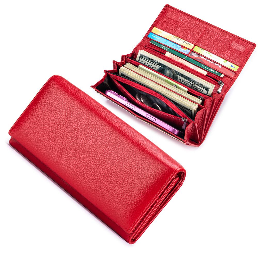 Neues Damen-Langportemonnaie Große Kapazität Klassisches Portemonnaie Tragbare Handytasche Multifunktionale Clutch-Tasche