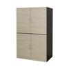 Futon Dresser Made Japan Approximately 110cm Wide Large Storage Closet Greige Brown. Back Is Not Finished Decorative Coating. (Dark Brown Greige)
