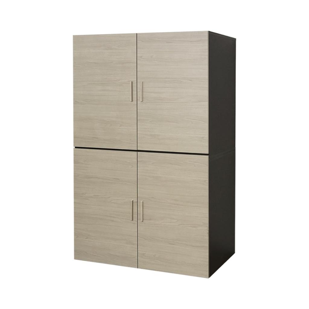 Futon Dresser Made Japan Approximately 110cm Wide Large Storage Closet Greige Brown. Back Is Not Finished Decorative Coating. (Dark Brown Greige)