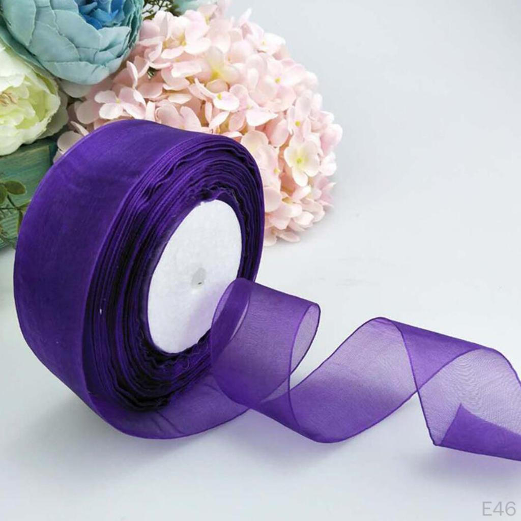 Ribbon Roll Spool Diy Gift Wrapping - 1.5 Inch 50Yards 21 Colors