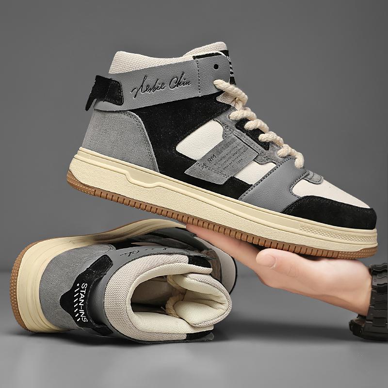 Brand Casual Sneakers Men High-Top Skateboarding Shoes Male Fashion Non-Slip Comfortable Flat Vulcanize Shoes Student