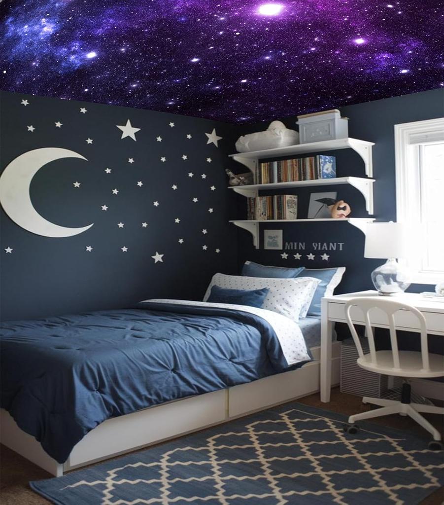 Galaxy Tapestry Space Night Starry Stars Tapestry Universe Mysterious Nebula Ceiling Wall Hanging Decor for Bedroom Living Room