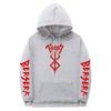 Mens Hooded Fleece Sweatshirt Inspired By Berserk Anime Streetwear Casual Oversized Pullover