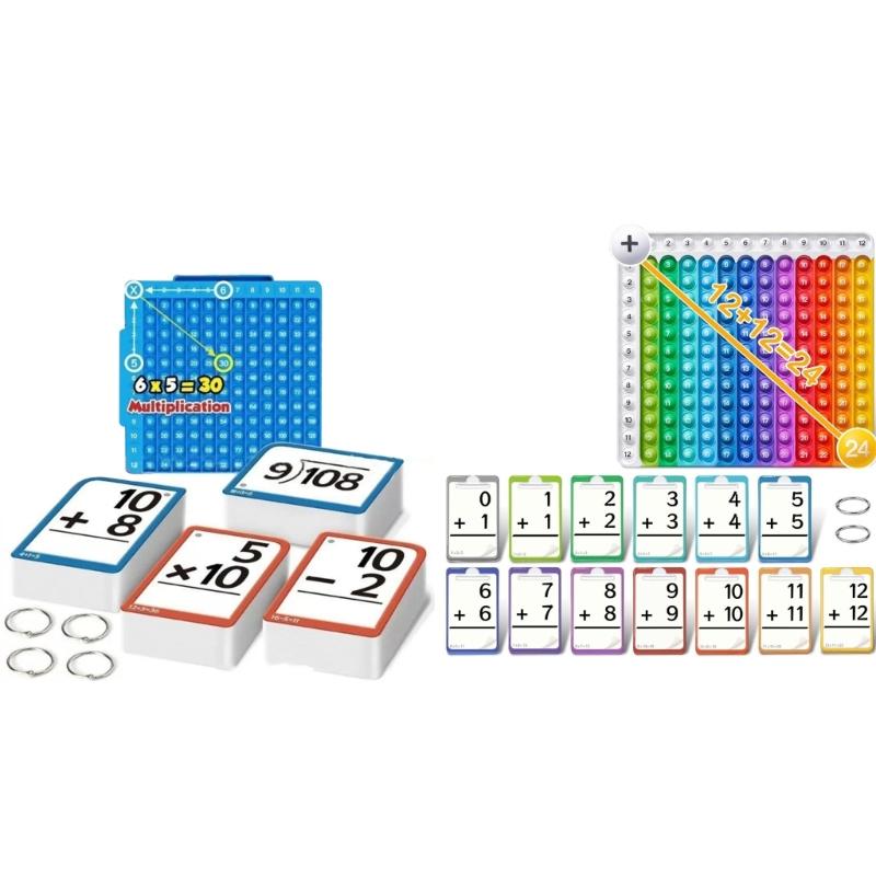 Educational Arithmetics Cards For Children Quality Paper Math Practice Flashcards Colorful Interactive Math Study Cards