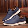 Herren Sommerschuhe, Atmungsaktiv, Britischer Stil, Lässig, Leder, Leichte Laufschuhe, Trendig, Vielseitig.