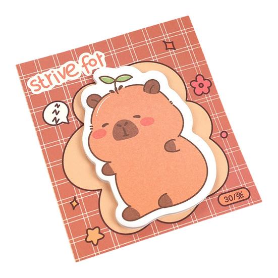 

4 Pack Capybara Sticky Notepads, 30 Sheets Cute Self Sticky Notepads, Cartoon Animal Memo Pads, Adhesive Notes for Office School Students Party Favors C
