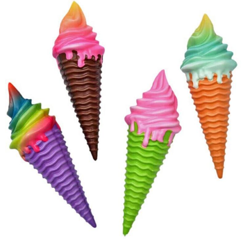 Кольорове морозиво Сквіші Повільно піднімається М'яка Креативна Іграшка-стискалка Симуляція Зняття Стресу Веселий Різдвяний Подарунок Іграшка для Дітей