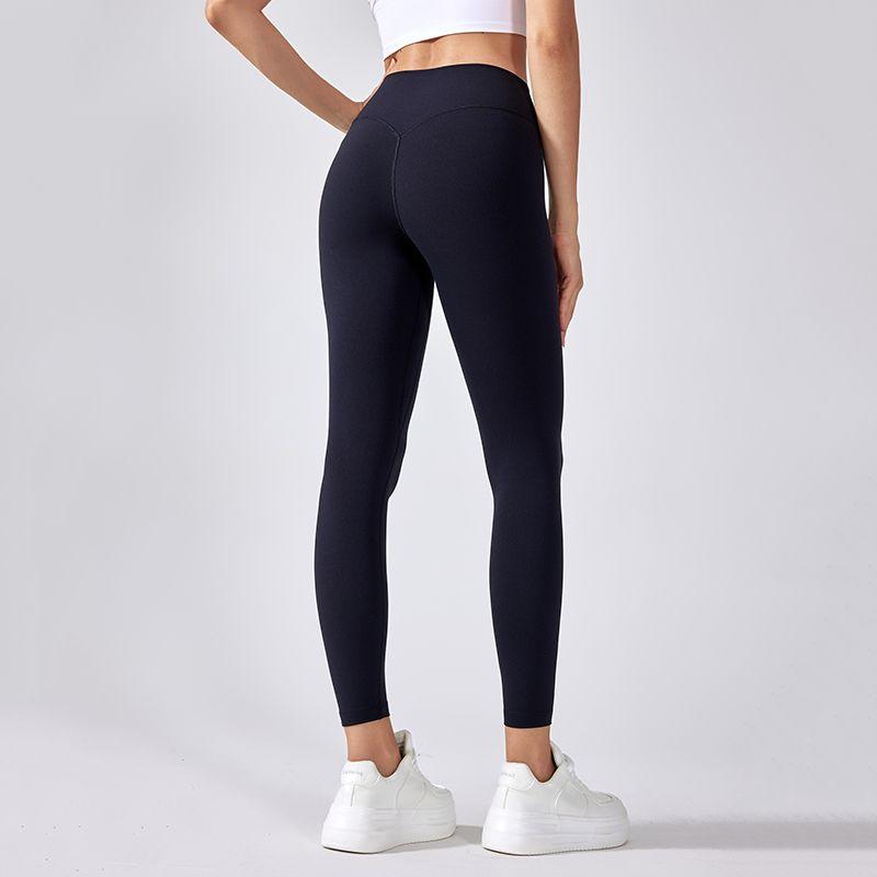 Nude Feel Quick-Drying Yoga Pants Outer Wear Leggings Tight Pilates Running Fitness Pants Women High Waist Peach Buttock Lifting