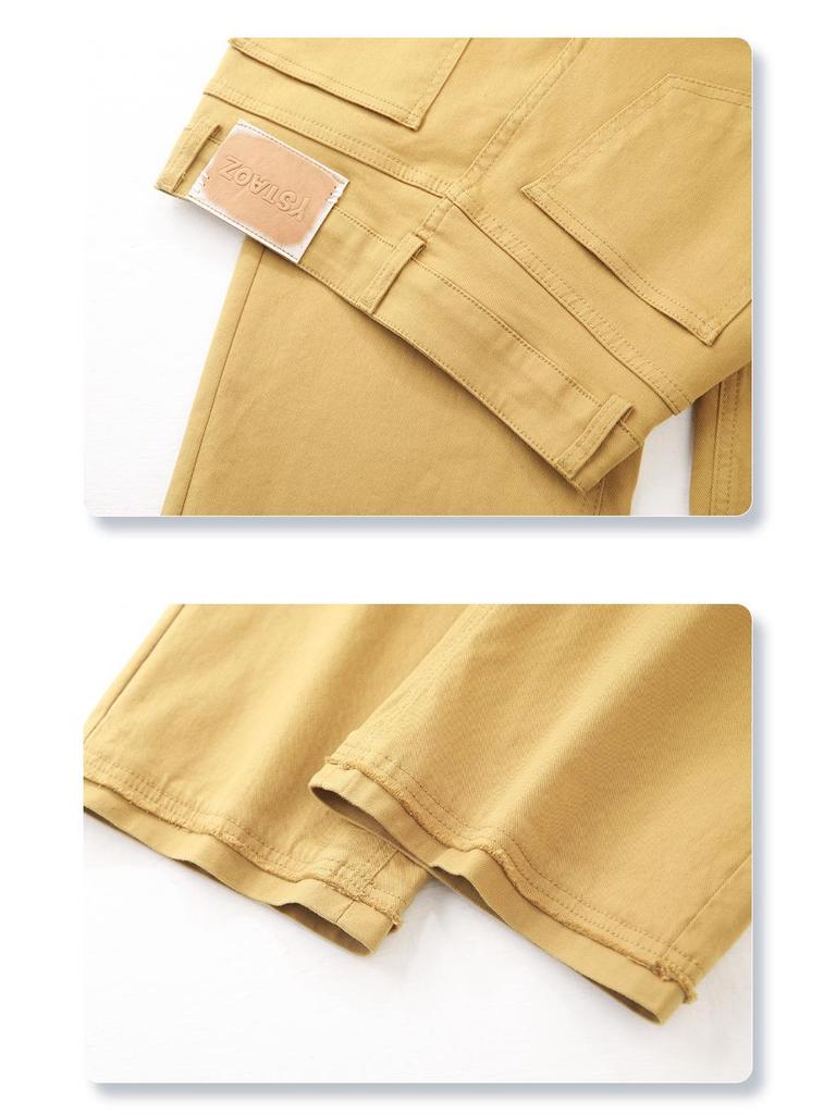 Yellow Retro High-Waist Women's Jeans - Spring/Autumn 2025: Straight, Slimming, Loose, Narrow/Wide Leg Options