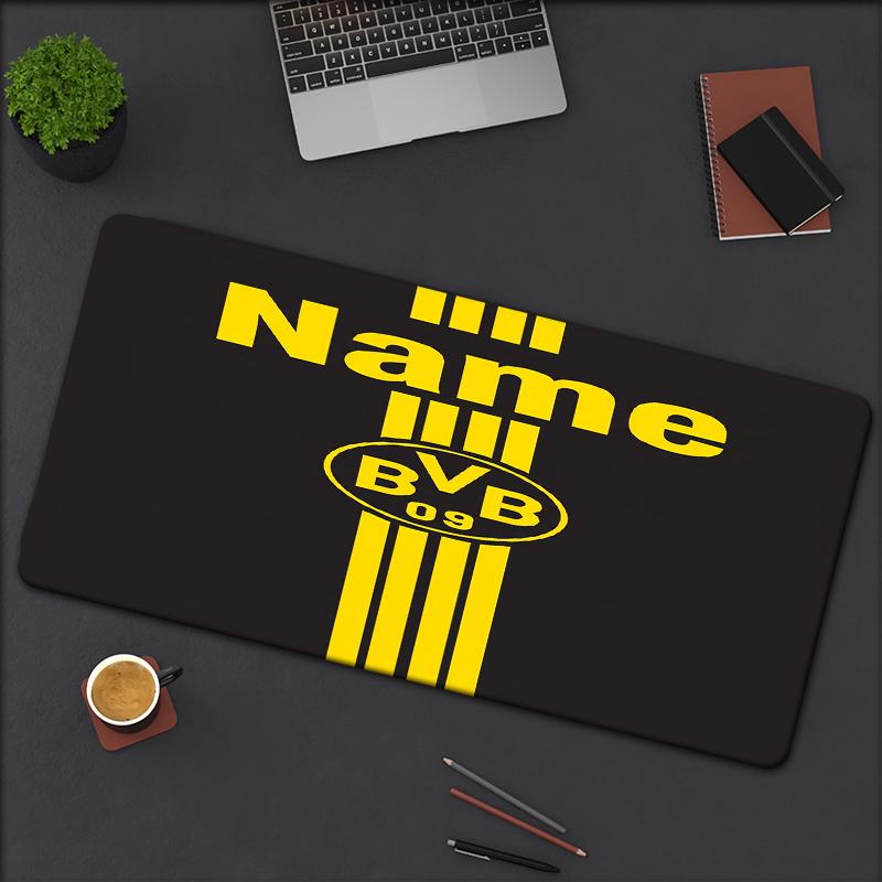Custom Name Borussia Dortmund Theme Mouse Pad Non Slip Rubber Base Multifunctional Office Home Decor Perfect For Workspace Personalization