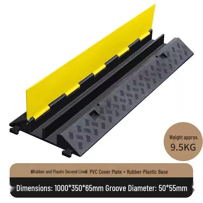 Rubber & Plastic Cable Trunking Speed Bump: Anti-Crush Plate for Ground Wire Protection - Indoor/Outdoor Cable Channel