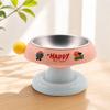 Stainless Steel Elevated Cat Dog Bowl Detachable Anti-Tip Pet Feeding Bowl Cute Food Water Bowl with Neck Support