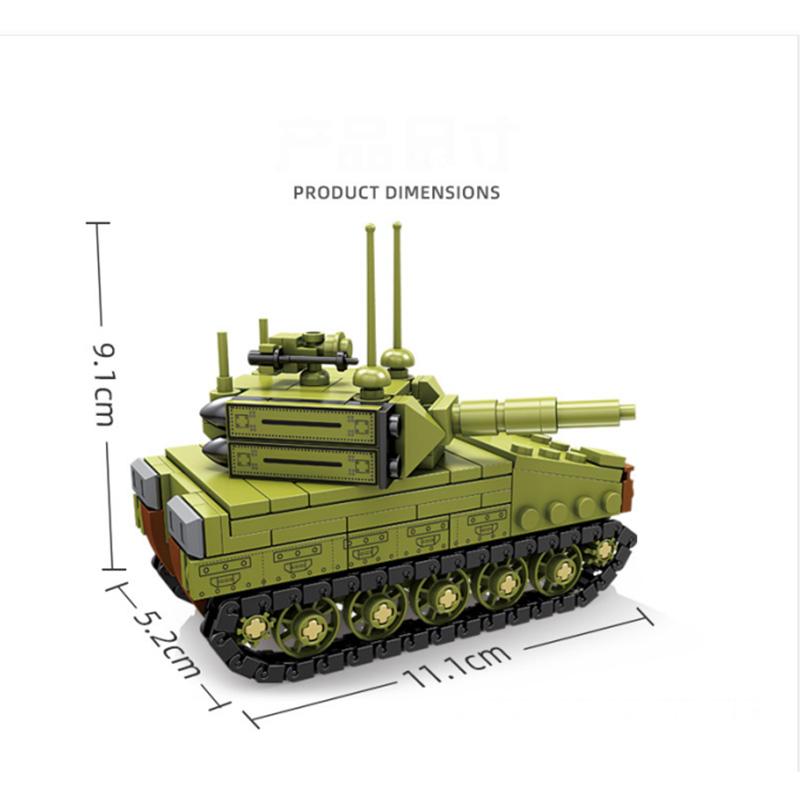 280PCS Military Army Tank Building Brick Block Construction Set Children Day Birthday Gifts for Boy Kid